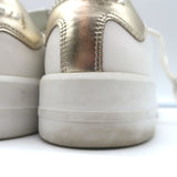 Golden Goose Purestar Sneakers White & Gold Metallic Leather Size 39