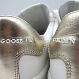 Golden Goose Purestar Sneakers White & Gold Metallic Leather Size 39