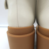 Gucci Kensington GG Supreme Crystal Buckle Boots Cream Canvas & Leather Size 38