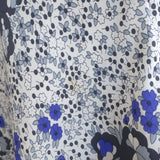 Rebecca Taylor Sleeveless Mini Dress Navy Floral Print Silk Size 8
