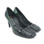 Roger Vivier Belle De Nuit Pumps Dark Green Iridescent Patent Leather Size 38