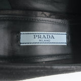 Prada Jewel-Heel Penny Loafer Pumps Black Suede Size 38.5