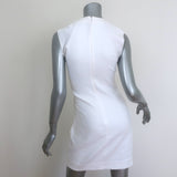 L'Agence Pleated-Side Sleeveless Mini Dress White Stretch Cotton Size 2