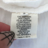 L'Agence Pleated-Side Sleeveless Mini Dress White Stretch Cotton Size 2