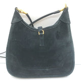 Hermes Micro Trim Crossbody Bag Black Suede