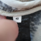Isabel Marant Etoile Gaston Plaid Shirt Jacket Brown/Cream Wool-Blend Size 42