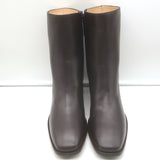 Jenni Kayne Bobby Low-Heel Boots Chocolate Brown Leather Size 41 NEW