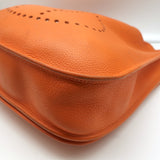 Hermes 2008 Evelyne II GM Hobo Orange Leather Crossbody Bag