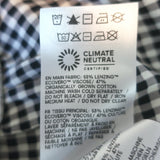 Reformation Aggie Gingham Smocked Peplum Top Black/White Size Large