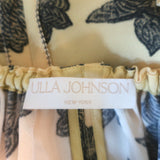 Ulla Johnson Marcelena Tie-Neck Top Yellow Floral Print Crepe Size 8