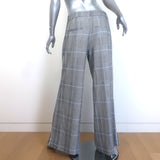 ME+EM Side-Stripe Houndstooth Drawstring Pants Gray/Light Blue Size US 6