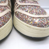 Jimmy Choo Hawaii Glow in the Dark Glitter Low Top Sneakers Pink/White Size 38