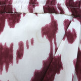 Isabel Marant Etoile Yoana Ruffle Mini Dress White/Burgundy Printed Silk Size 38