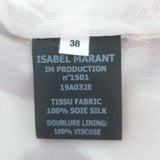 Isabel Marant Etoile Yoana Ruffle Mini Dress White/Burgundy Printed Silk Size 38