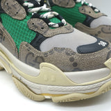 Gucci x Balenciaga The Hacker Project Triple S Sneakers Green/Brown Size 38