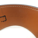 Hermes Intense Cuff Bracelet Black Leather Gold Hardware Size Small