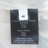 Isabel Marant Etoile Eulie Long Sleeve Smocked Dress Cream Printed Crepe Size 40