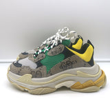 Gucci x Balenciaga The Hacker Project Triple S Sneakers Green/Brown Size 38