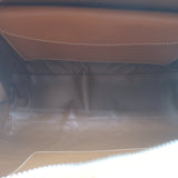 Prada City Stitch Pyramid Satchel Brown & Black Leather Medium Crossbody Bag
