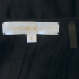 LoveShackFancy Natasha Ruffled Mini Dress Black Lace-Trim Swiss Dot Size Small