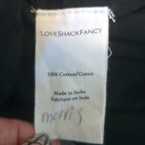 LoveShackFancy Natasha Ruffled Mini Dress Black Lace-Trim Swiss Dot Size Small