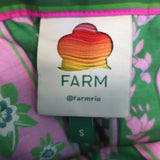 FARM Rio Ana Tapestry Midi Dress Fuchsia Floral Print Cotton Size Small