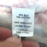 Bell Lola Tassel-Tie Mini Dress Red/White Floral Print Cotton-Silk Size Small