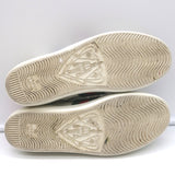 Gucci Ace Web Star Low Top Sneakers White & Metallic Leather Size 37