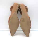 Stella McCartney Basket Weave Slingback Wedge Pumps Sienna Brown Size 38