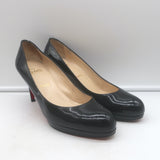 Christian Louboutin New Simple 85 Platform Pumps Black Patent Leather Size 41.5