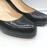Christian Louboutin New Simple 85 Platform Pumps Black Patent Leather Size 41.5