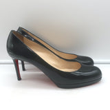 Christian Louboutin New Simple 85 Platform Pumps Black Patent Leather Size 41.5
