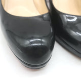 Christian Louboutin New Simple 85 Platform Pumps Black Patent Leather Size 41.5