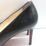 Christian Louboutin New Simple 85 Platform Pumps Black Patent Leather Size 41.5