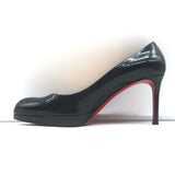 Christian Louboutin New Simple 85 Platform Pumps Black Patent Leather Size 41.5