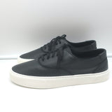 Saint Laurent Venice Low Top Sneakers Black Grained Leather Size 43.5 NEW