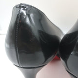 Christian Louboutin New Simple 85 Platform Pumps Black Patent Leather Size 41.5