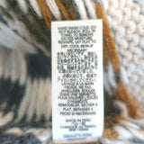 THE GREAT Geo Check Lodge Cardigan Cream/Gray Alpaca-Blend Size 1