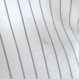 Christian Dior Striped Button-Up Shirt Cream Silk Size US 6 Short Sleeve Blouse