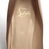 Christian Louboutin You You 85 Peep Toe Pumps Nude Patent Leather Size 41.5