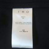 IRO Awefa Asymmetric Blouse Black Cutout Crepe Size 38 Long Sleeve Top NEW