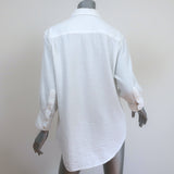 THE GREAT Gauze Rancho Top White Cotton Size 0 Button Down Shirt