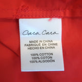 Cara Cara Ruby Smocked Midi Dress Red Cotton Size Small