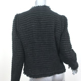 IRO Siana Metallic Boucle Tweed Jacket Black Cotton-Blend Size 40