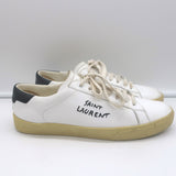 Saint Laurent Court Classic SL/06 Embroidered Low Top Sneakers White Size 40