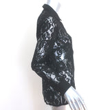 Ted Baker Lace Button Down Shirt Black Size 2 Long Sleeve Top