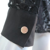 Ted Baker Lace Button Down Shirt Black Size 2 Long Sleeve Top