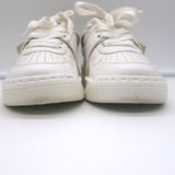 Valentino One Stud Low Top Sneakers White & Gold Leather Size 35.5