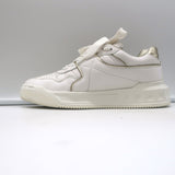 Valentino One Stud Low Top Sneakers White & Gold Leather Size 35.5