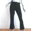 Prada Linea Rossa Flared Ski Pants Black Leather-Trim Nylon Size 44